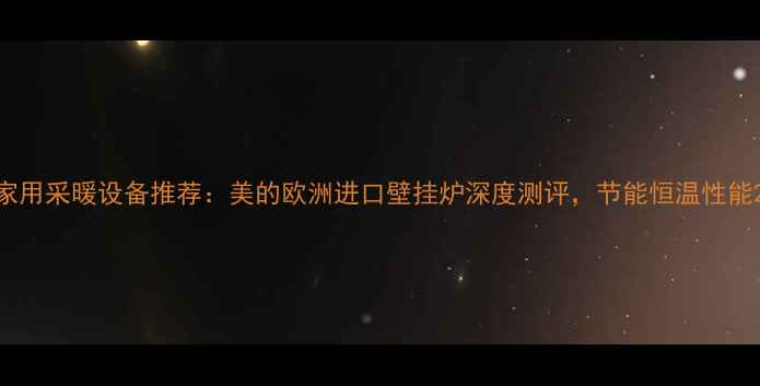 图片 家用采暖设备推荐：美的欧洲进口壁挂炉深度测评，节能恒温性能2