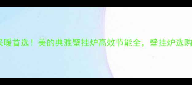 图片 家用采暖首选！美的典雅壁挂炉高效节能全，壁挂炉选购指南1