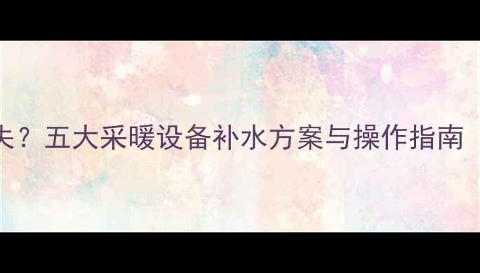 家用锅炉加水口缺失五大采暖设备补水方案与操作指南附安全维护要点