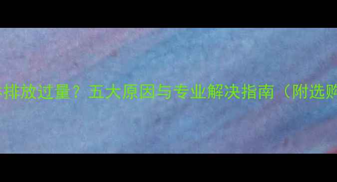 图片 家用锅炉气体排放过量？五大原因与专业解决指南（附选购维护技巧）2