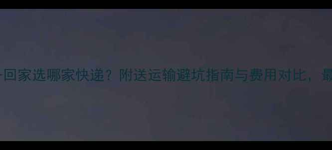图片 寄采暖设备回家选哪家快递？附送运输避坑指南与费用对比，最新攻略！1