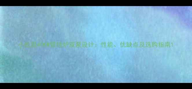 小松鼠40KW壁挂炉双泵设计性能优缺点及选购指南