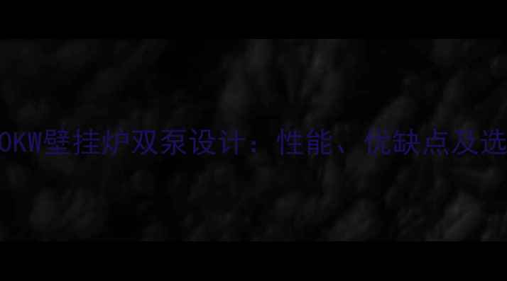 图片 小松鼠40KW壁挂炉双泵设计：性能、优缺点及选购指南2