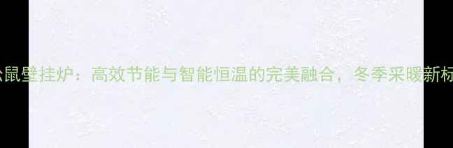小松鼠壁挂炉高效节能与智能恒温的完美融合冬季采暖新标杆