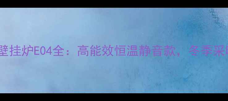图片 小松鼠燃气壁挂炉E04全：高能效恒温静音款，冬季采暖首选方案1