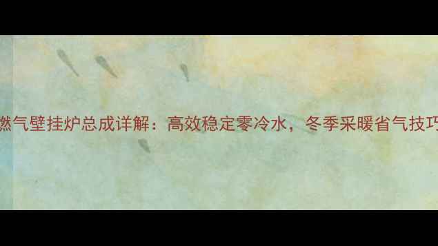 小松鼠燃气壁挂炉总成详解高效稳定零冷水冬季采暖省气技巧全攻略