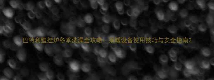 图片 巴特利壁挂炉冬季洗澡全攻略：采暖设备使用技巧与安全指南2