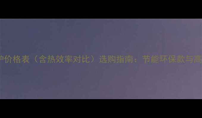 帝斯顿壁挂炉价格表含热效率对比选购指南节能环保款与高性价比款全