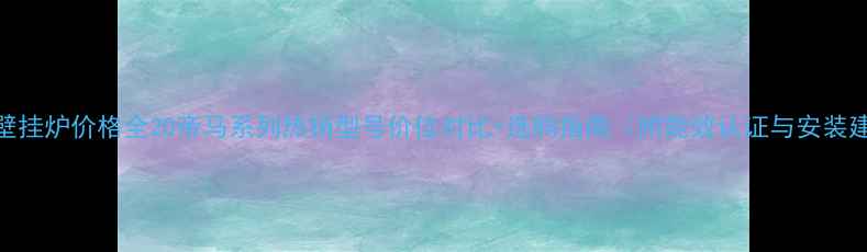 帝马壁挂炉价格全20帝马系列热销型号价位对比选购指南附能效认证与安装建议