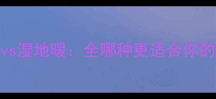 图片 干地暖vs湿地暖：全哪种更适合你的家庭？
