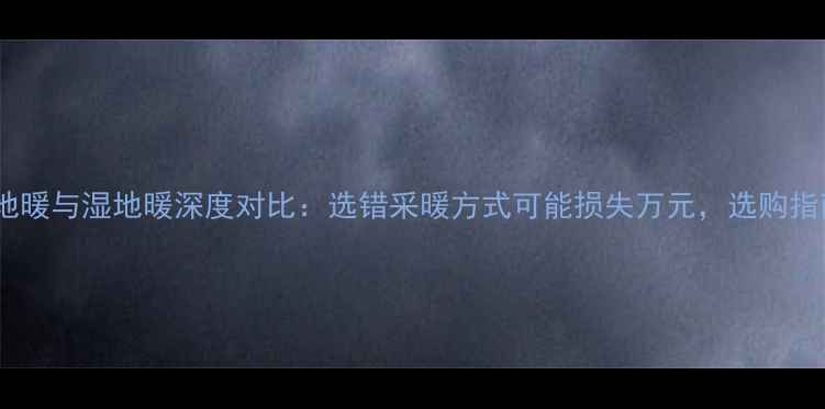 图片 干地暖与湿地暖深度对比：选错采暖方式可能损失万元，选购指南1