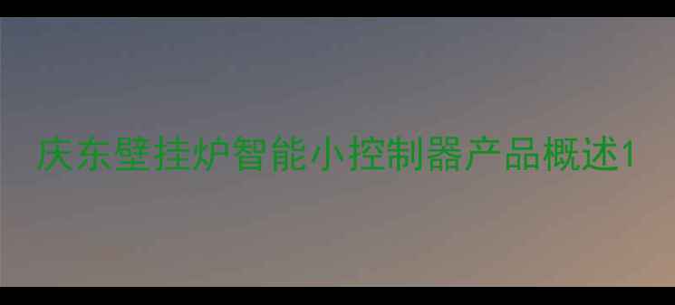 图片 庆东壁挂炉智能小控制器产品概述1