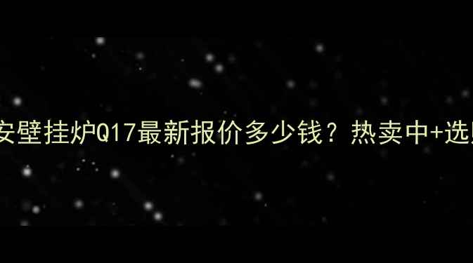 图片 庆东纳碧安壁挂炉Q17最新报价多少钱？热卖中+选购指南全2