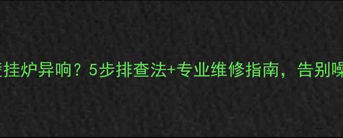 图片 德国威能壁挂炉异响？5步排查法+专业维修指南，告别噪音困扰！1