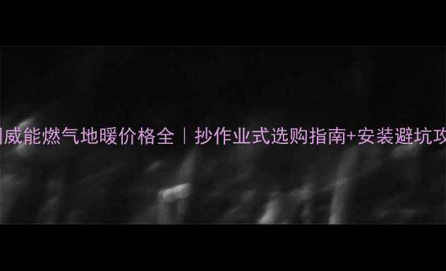 图片 德国威能燃气地暖价格全｜抄作业式选购指南+安装避坑攻略2