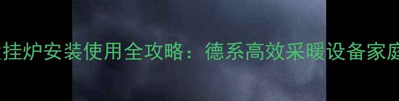 图片 德国艾瑞壁挂炉安装使用全攻略：德系高效采暖设备家庭供暖指南2