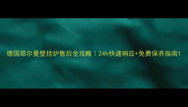 德国菲尔曼壁挂炉售后全攻略24h快速响应免费保养指南