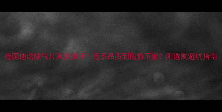图片 德国迪诺暖气片真实测评！德系品质到底值不值？附选购避坑指南