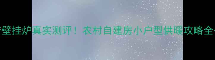 图片 德州威诺壁挂炉真实测评！农村自建房小户型供暖攻略全公开🔥🏠