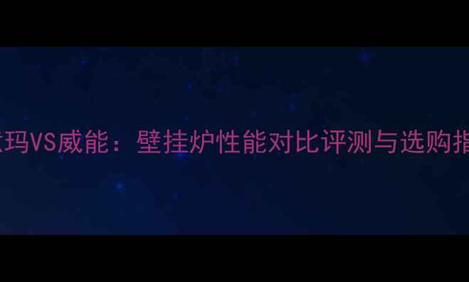 图片 德意玛VS威能：壁挂炉性能对比评测与选购指南1