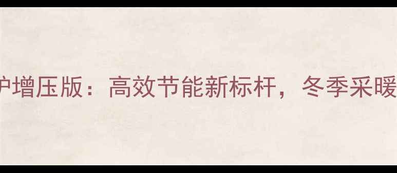 图片 戴纳斯帝壁挂炉增压版：高效节能新标杆，冬季采暖静音省电指南2