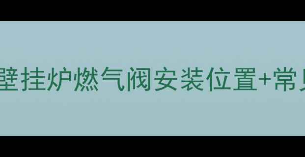 手把手教你找威能壁挂炉燃气阀安装位置常见故障排查全攻略