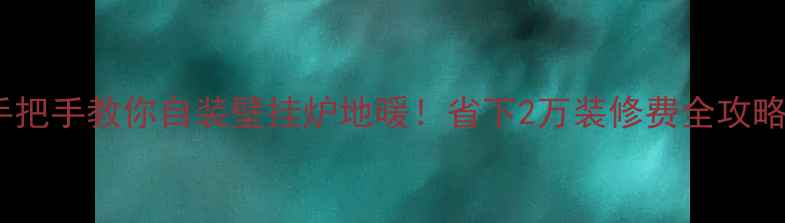 图片 手把手教你自装壁挂炉地暖！省下2万装修费全攻略2