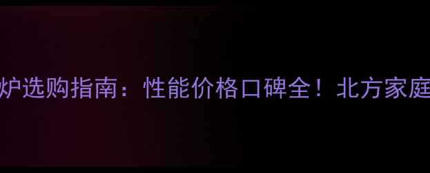 图片 扬子壁挂炉选购指南：性能价格口碑全！北方家庭采暖必看