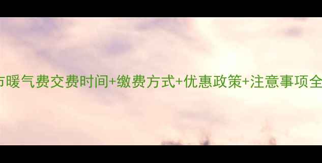 图片 抚顺市暖气费交费时间+缴费方式+优惠政策+注意事项全攻略2