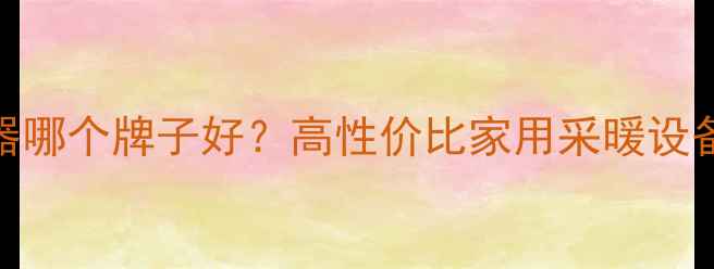 图片 挂式采暖器哪个牌子好？高性价比家用采暖设备选购指南