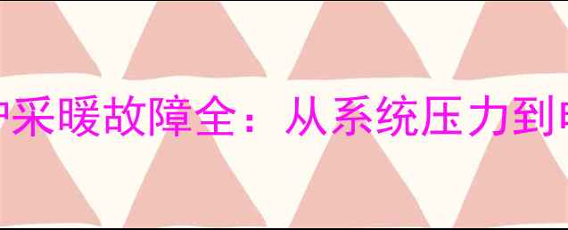故障代码E2温尔泰壁挂炉采暖故障全从系统压力到电路检测的6步解决方案