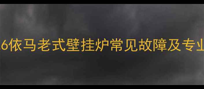 图片 故障代码E6依马老式壁挂炉常见故障及专业维修指南