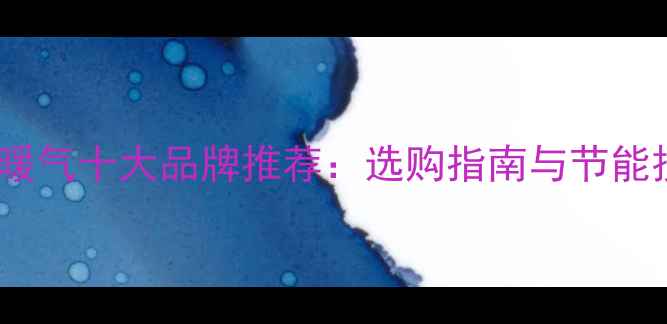 新型电暖气十大品牌推荐选购指南与节能技巧全