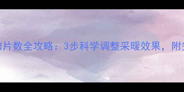 图片 新式暖气片加片数全攻略：3步科学调整采暖效果，附安装避坑指南