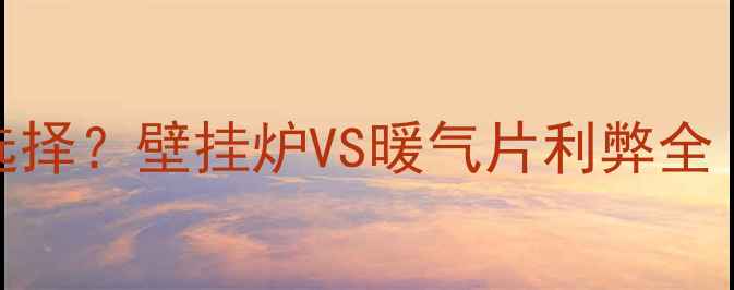 图片 新房采暖如何选择？壁挂炉VS暖气片利弊全（附选购指南）