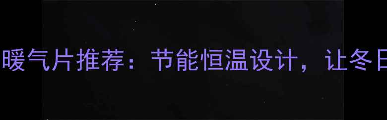 图片 新款挂式省电暖气片推荐：节能恒温设计，让冬日温暖不耗电2