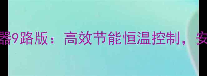 图片 日丰地暖分水器9路版：高效节能恒温控制，安装使用全攻略