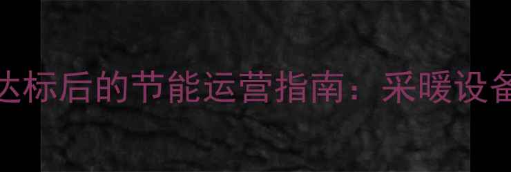 图片 智能壁挂炉温度达标后的节能运营指南：采暖设备高效控温全流程