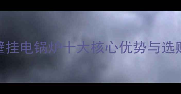 智能采暖新选择家用壁挂电锅炉十大核心优势与选购指南附技术参数