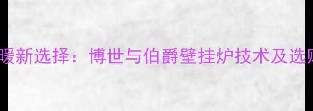 图片 智能采暖新选择：博世与伯爵壁挂炉技术及选购指南1