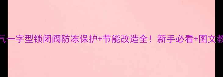 图片 暖气一字型锁闭阀防冻保护+节能改造全！新手必看+图文教程