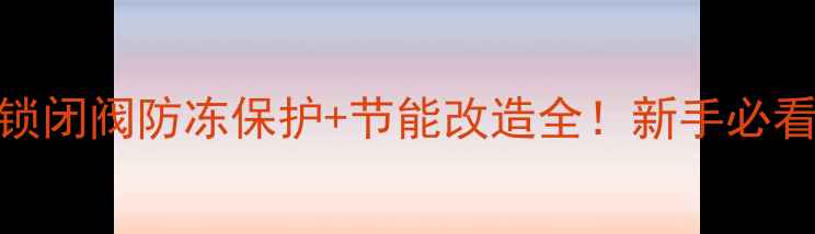 图片 暖气一字型锁闭阀防冻保护+节能改造全！新手必看+图文教程2