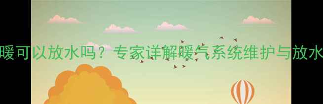 暖气不供暖可以放水吗专家详解暖气系统维护与放水操作指南