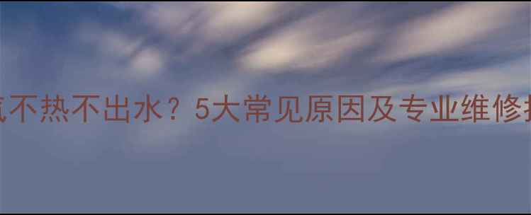 图片 暖气不热不出水？5大常见原因及专业维修指南