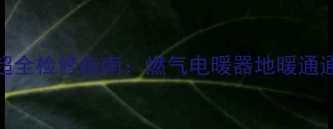 暖气不热别急着换超全检修指南燃气电暖器地暖通通解决附省钱妙招