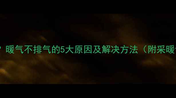 图片 暖气不热怎么办？暖气不排气的5大原因及解决方法（附采暖设备选购指南）2