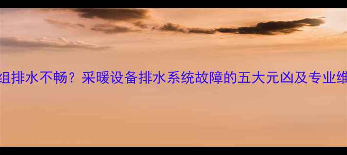 图片 暖气两组排水不畅？采暖设备排水系统故障的五大元凶及专业维修指南