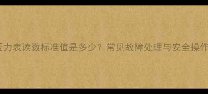 图片 暖气压力表读数标准值是多少？常见故障处理与安全操作指南2