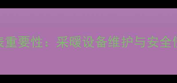 图片 暖气压力表重要性：采暖设备维护与安全使用全指南