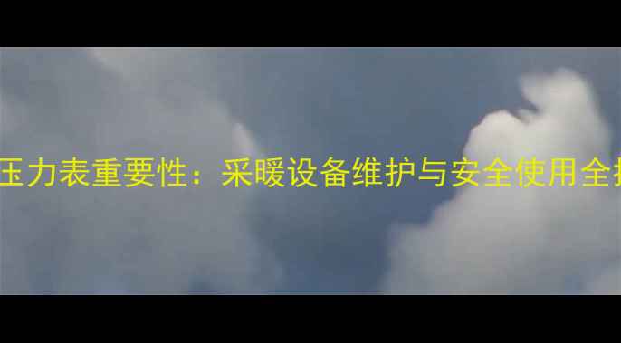 图片 暖气压力表重要性：采暖设备维护与安全使用全指南2